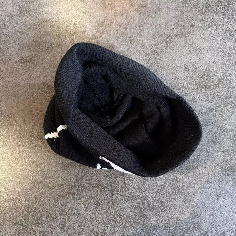 Printed Knit Beanie, Unisex Winter Hat