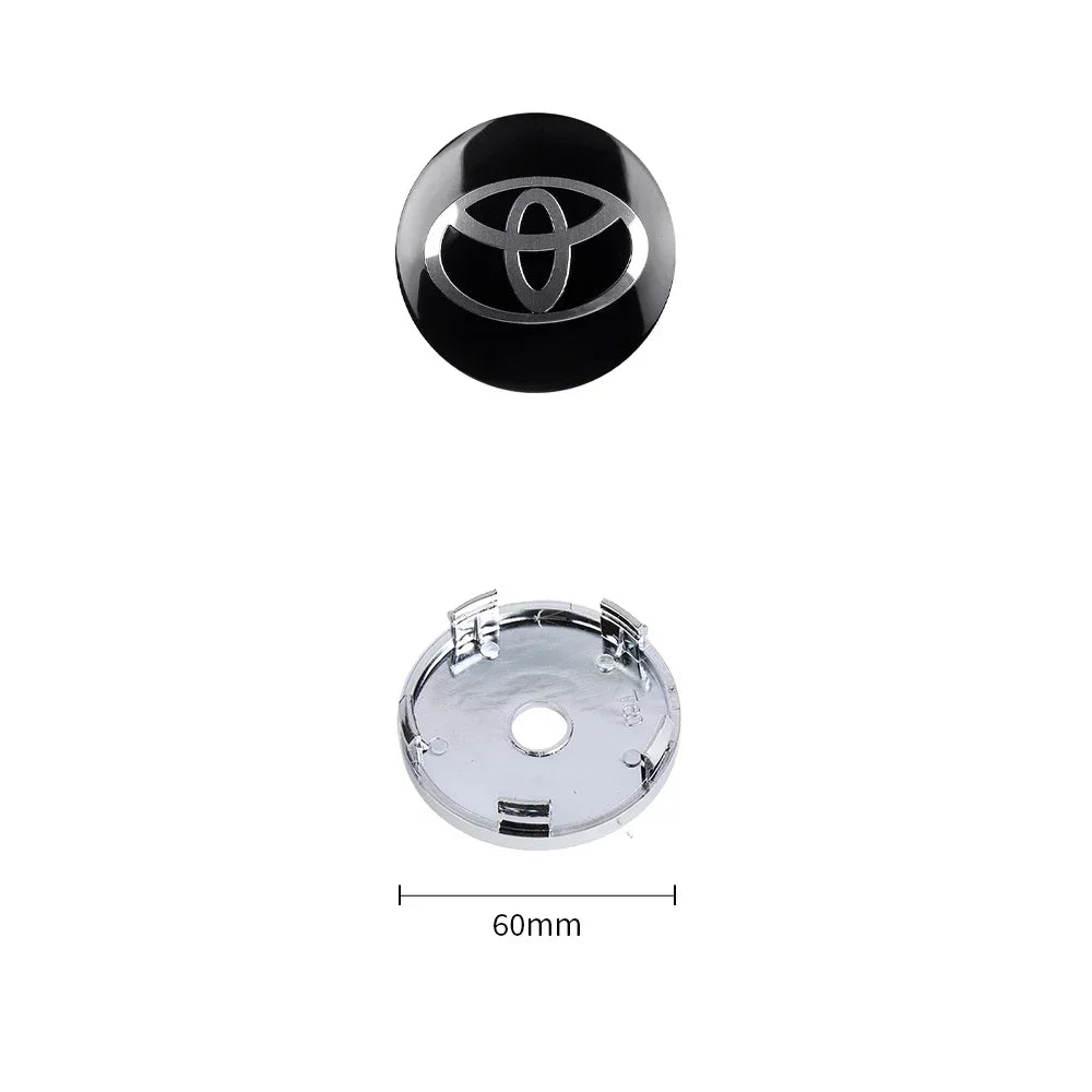 4Pcs 60MM Car Wheel Center Hub Caps Badge Tire Rim Covers For Toyota Fortuner Chr Verso Prius Hiace Yaris TRD Corolla GR Sport