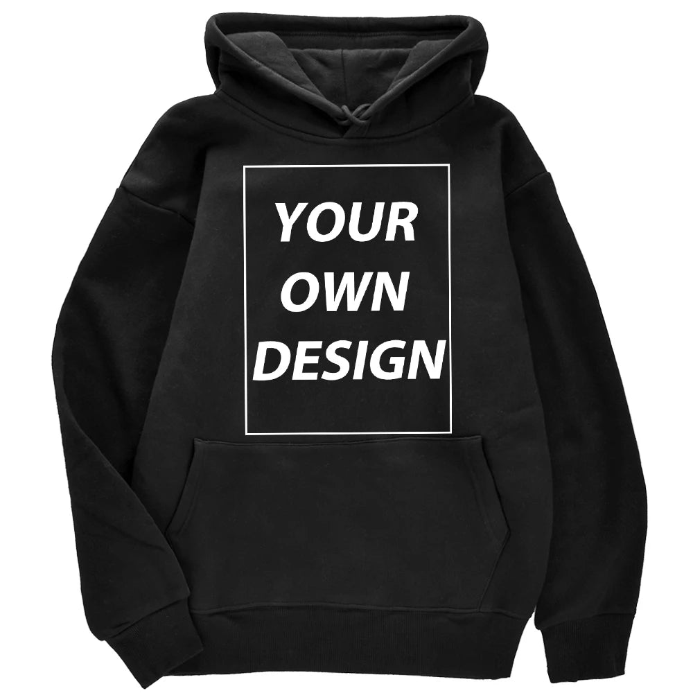 Custom Print Pullover Hoodie, Personalized Sweatshirt