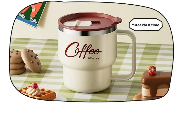 400ML Double Layer Coffee Mug 304 Stainless Steel Sealed Drinking Cup For Cold And Hot Water Insulated Milk Coffee Cup Drinkware