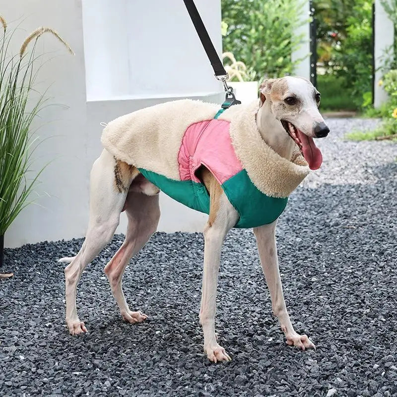 Sherpa Fleece Dog Vest with Leash Clip - Windproof Winter Coat - photo 4