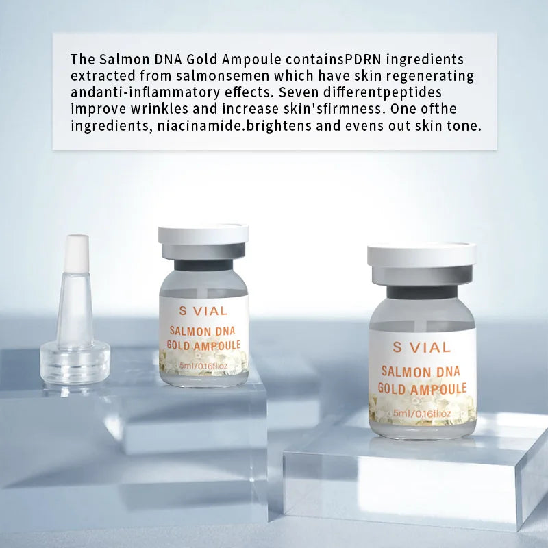 MMAlto Salmon DNA Gold Ampoule Skin Booster Serum Kit – Brightening, Whitening & Moisturizing Face Care