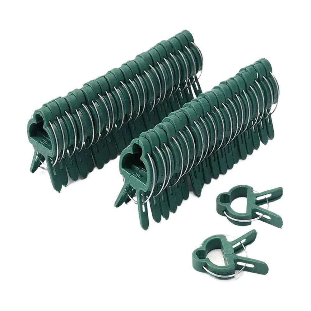 20Pc Adjustable Garden Plant Clips — Reusable Vine & Tomato Supports