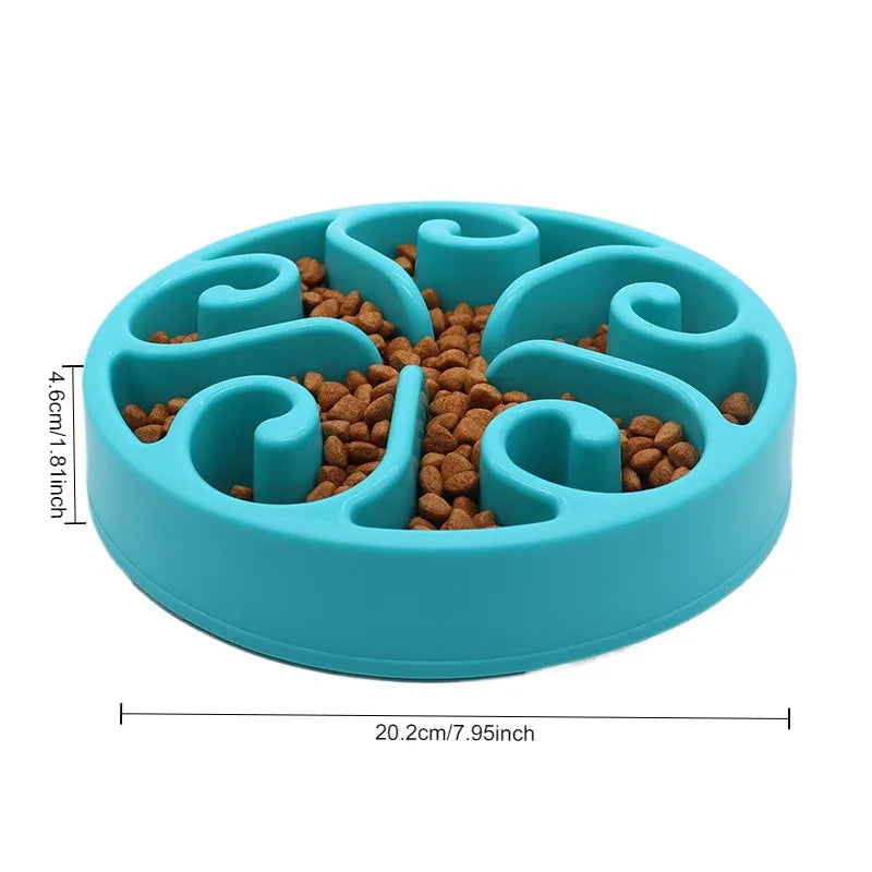 Slow Feeder Dog Bowl in Sky Blue or Purple - Maze Feeding Dish - photo 2