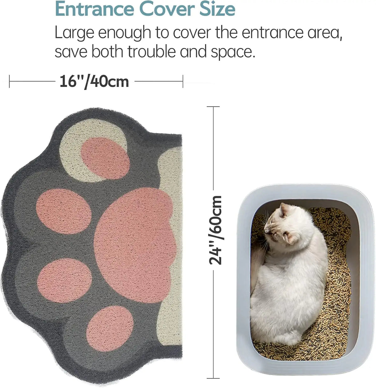 Soft Cat Litter Mat - Anti-Slip Paw-Friendly Floor Mat – photo 3