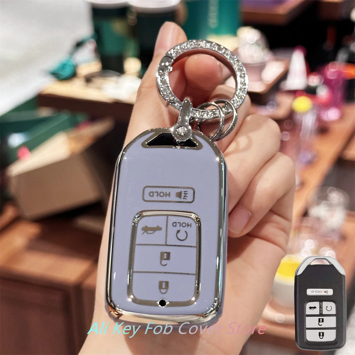 for Toyota Key Fob Cover Keychain For Honda Accord Civic Cr-V Hr-V Fit Odyssey Jed Crosstour Crider Accessories