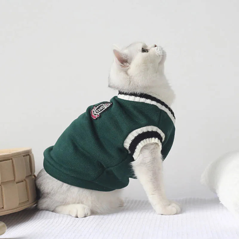 Pullover Cat and Dog Sweater Vest - Winter Clothes for Small Pets - photo 3