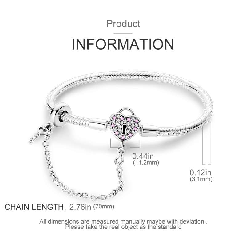 925 Sterling Silver Charm Bracelet – Star Moon Sun Four Leaf Clover Zircon | DIY Birthday Gift for Women (17-20cm)