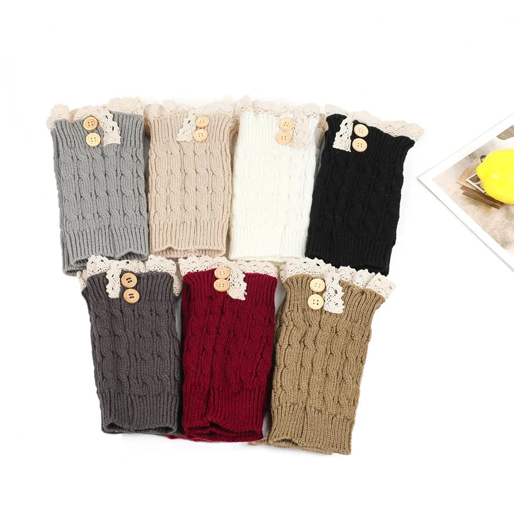 Women's Slouchy Knit Leg Warmers - Stretch Ankle Boot Cuffs - photo 3