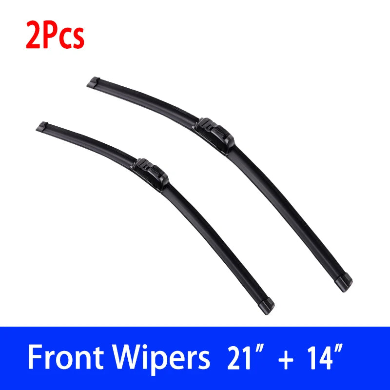 For Toyota Yaris Vitz MK1 MK2  1999-2005 Car Windshield Wiper U-type Soft Rubber Frameless Bracketless Car Wipers 21"+14"