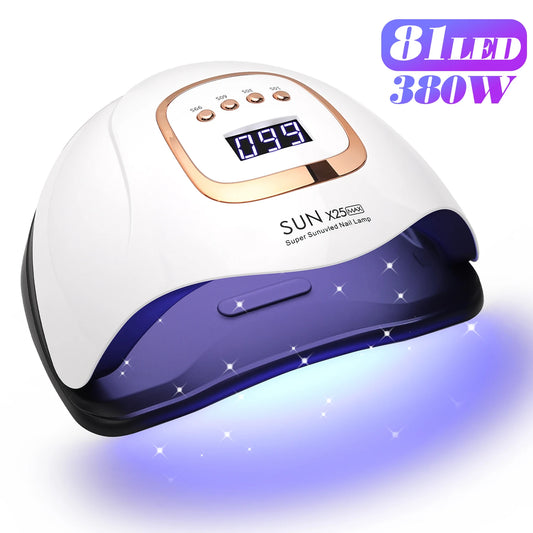 UV LED Nail Lamp 380W for Gel Polish - Curing Lamp for Home & Salon