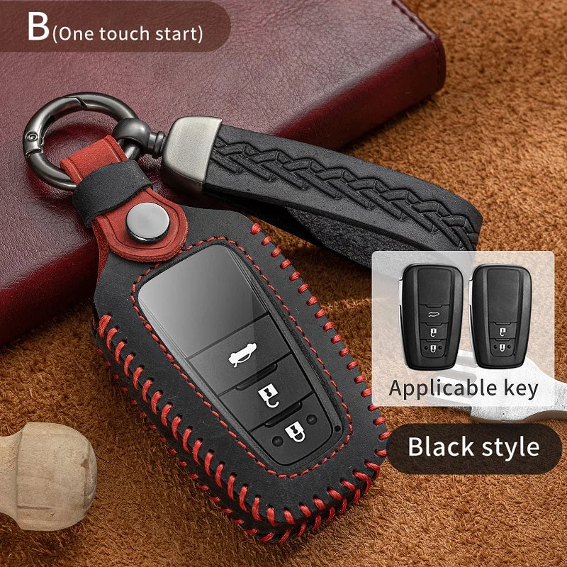 New Soft Leather TPU Car Key Case Cover For Toyota CHR Hilux Fortuner Land Cruiser 200 Camry Corolla Crown RAV4 Highland