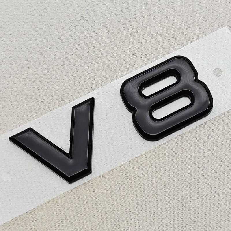 3D ABS Red Chrome Black V8 V6 Car Rear Trunk Sticker Emblem Badge Decals For TOYOTA Auto Accessories
