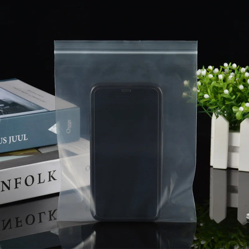 Transparent Self Sealing Plastic Bags 10x15cm, 100pcs Resalable Zip Lock Bags for Food Storage, Jewelry, Crafts, 20x12x2cm