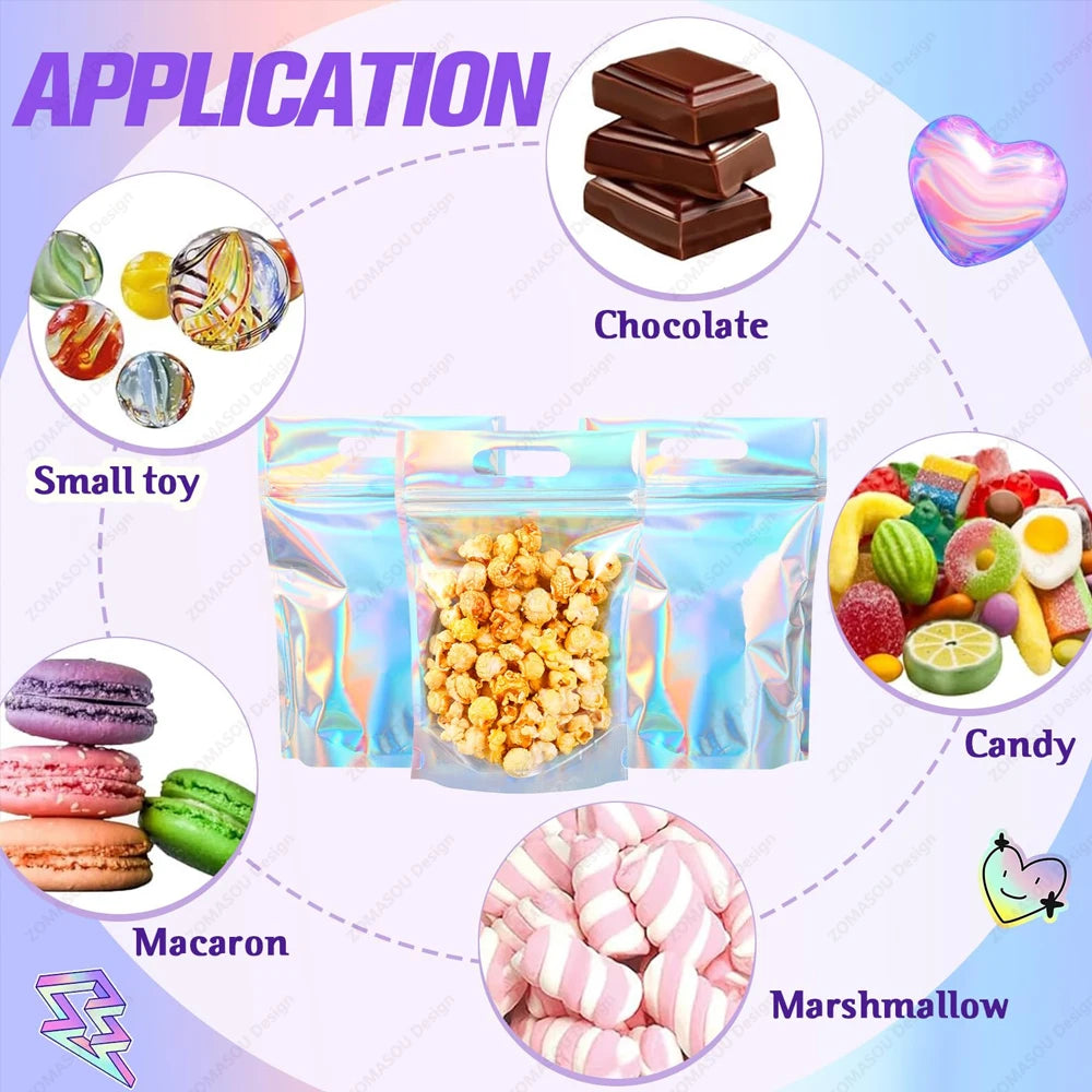 Holographic Laser Sealing Bags for Candy, Jewelry & More