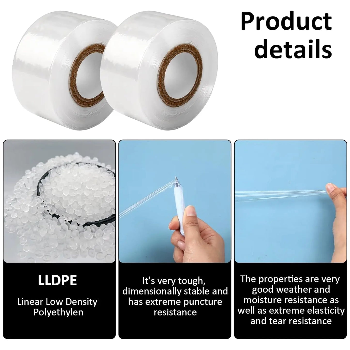 200m Biodegradable Grafting Tape – Eco-Friendly Stretch Graft Binding Film for Plants & Trees