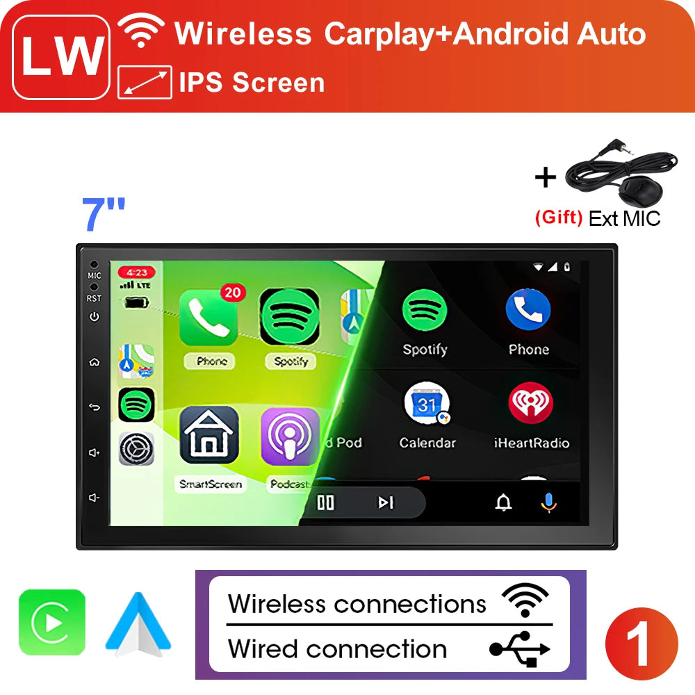 XIMA Universa 7inch Linux System Car Radio Stereo Wireless CarPlay Android auto multimedia MP5 Video 2din Universal Car HeadUnit