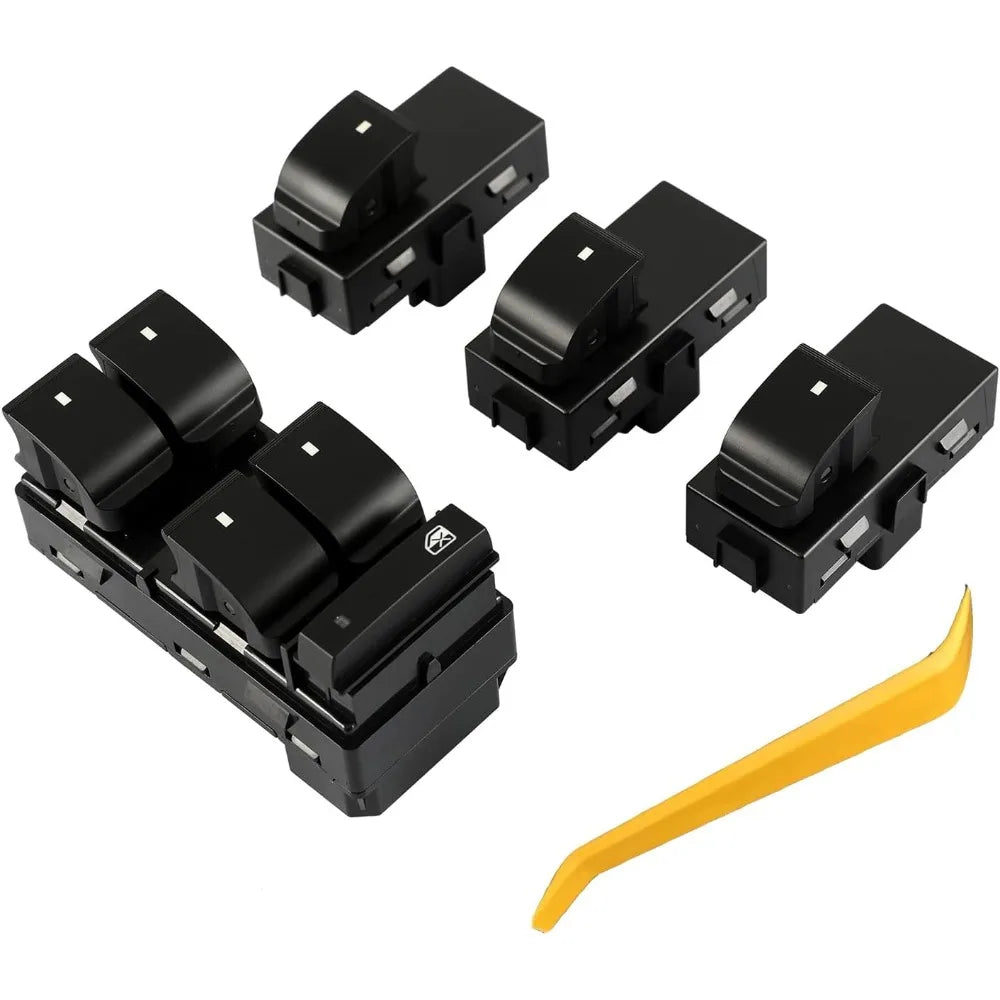 Car Accessories 4pcs Power Window Switch Compatible with Buick Tahoe Chevy Silverado Traverse HHR GMC Sierra 1500 2500HD 3500HD