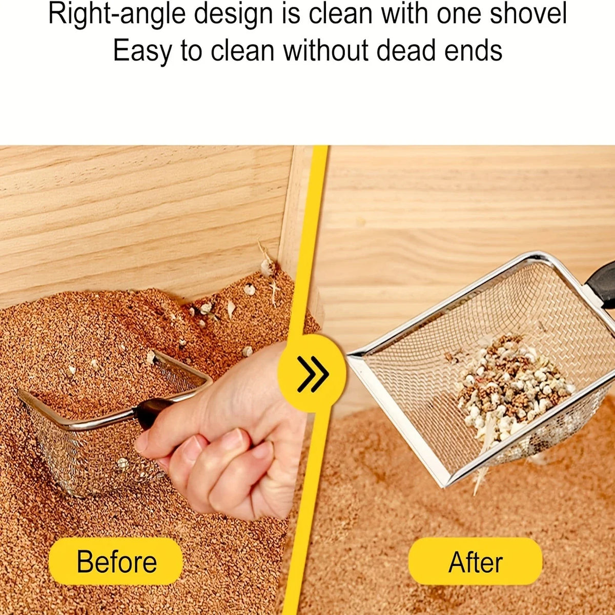 Fine-Mesh Stainless Steel Cat Litter Scoop - 2.8 mm Sifter – photo 5