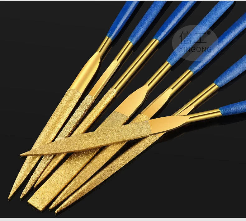 Diamond File, Titanium-coated File, Metal Jade Grinding Tool Set