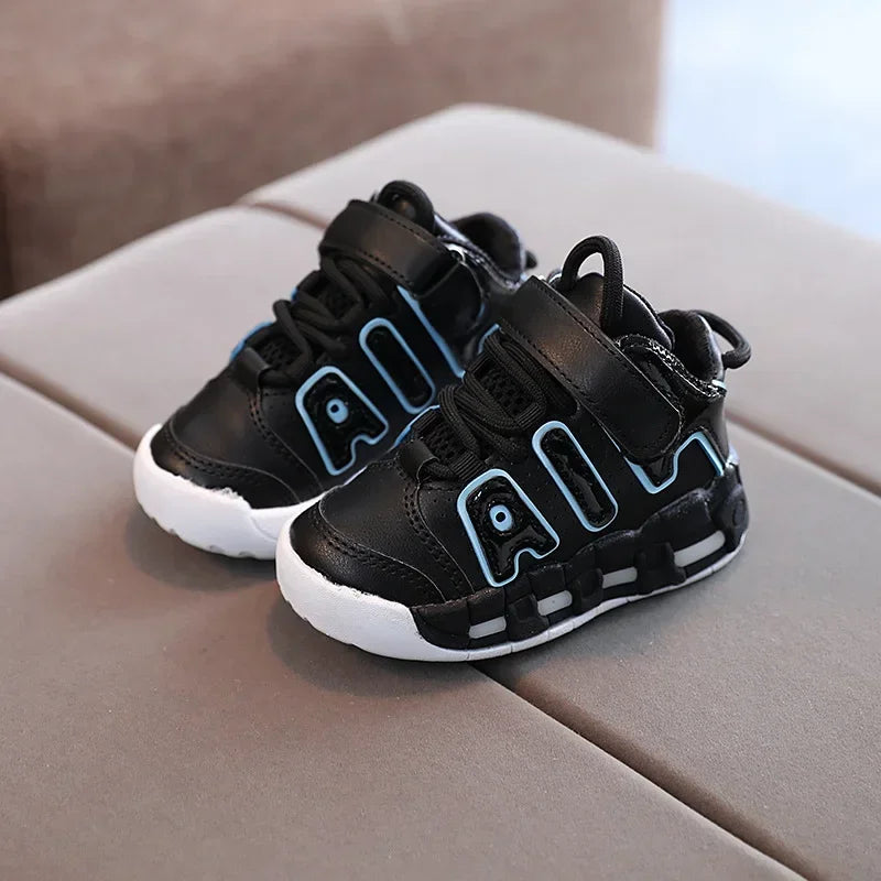 Colorful Letter Pattern Hook Loop Children Sports Shoes Breathable Comfortable Casual Sneakers Kids Outdoor Non Slip Fashion