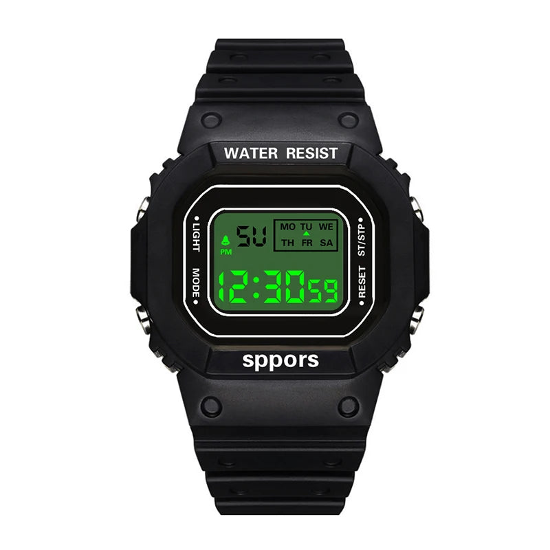 YIKAZE Square Digital Watch – LED Sports Watch for Men, Women & Kids