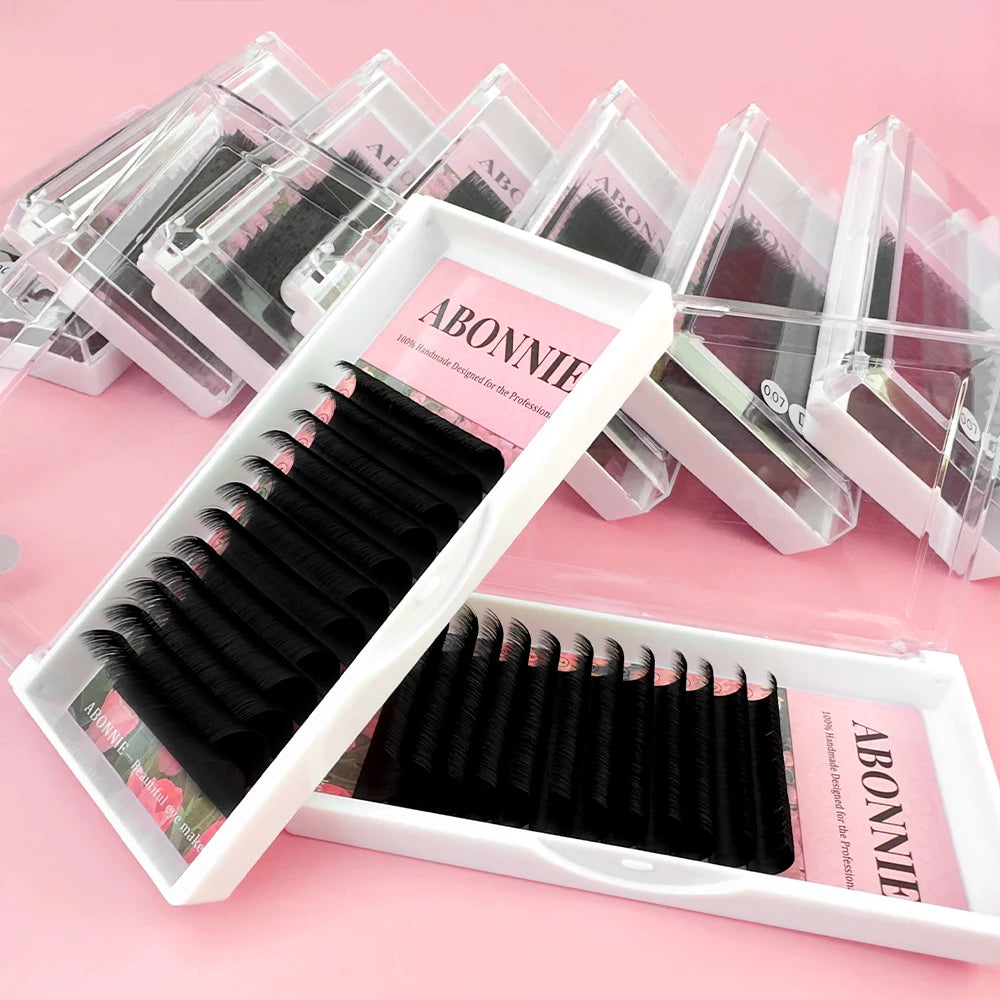 Abonnie Cashmere Easy Fan Lashes Eyelash Extensions Mega Volume Fans All Size Eyelashes Supplies for Eye Beauty