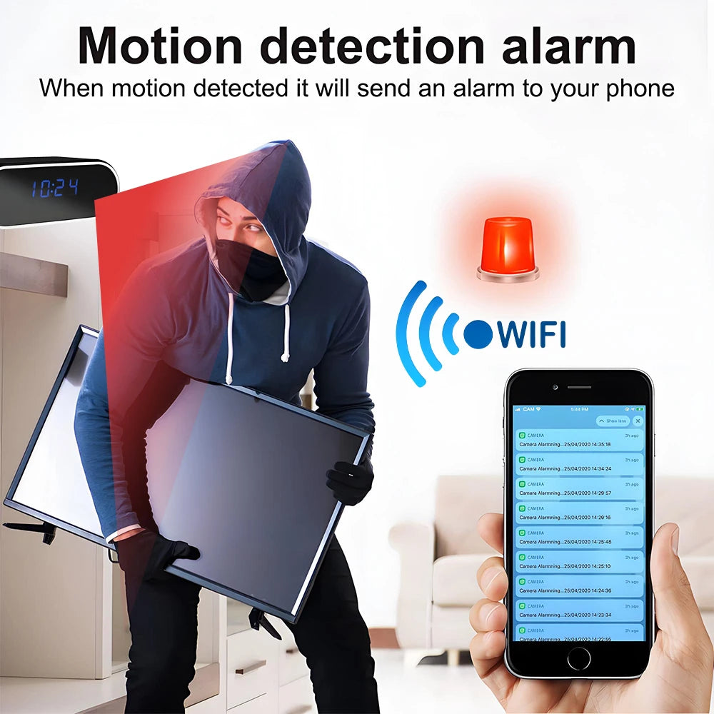 New 4K HD WiFi wireless mini camera, supporting remote viewing, infrared night vision, motion detection, and home mini cameras