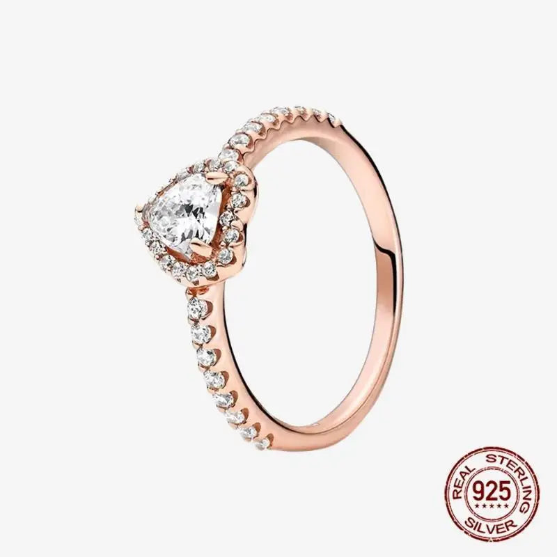 925 Sterling Silver Open Ring Style CZ Paved Heart Butterfly Flower Colorful Gemstone Ring For Women Daily Wear Jewelry Gift