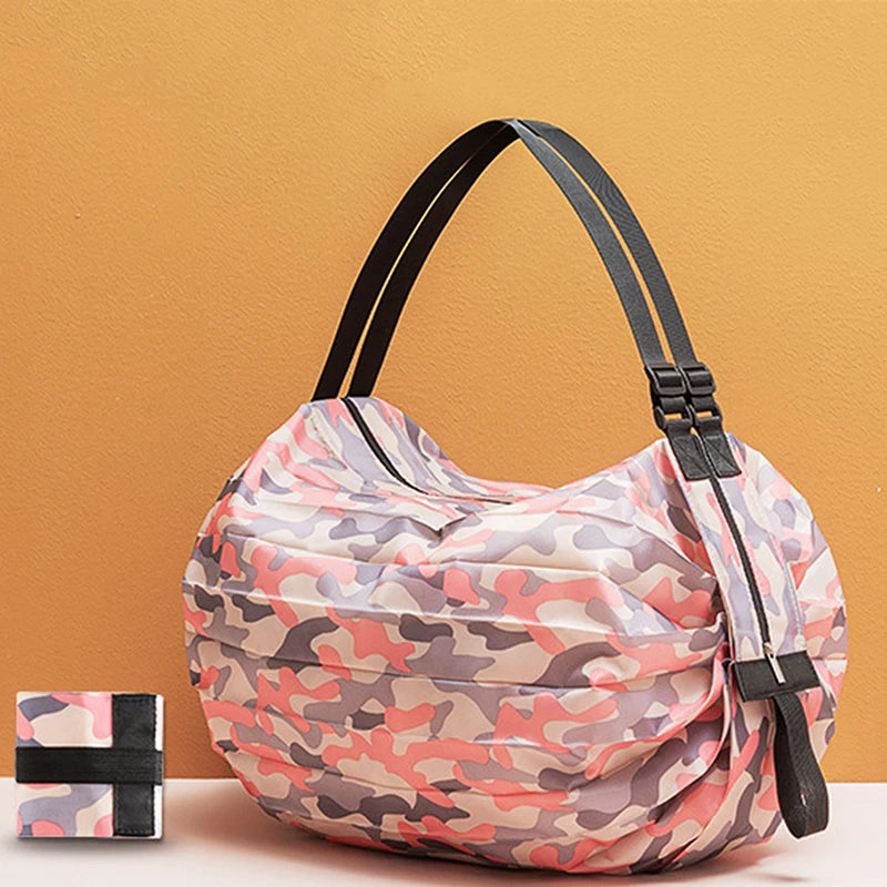 New Foldable Storage Bag Portable Travel Camouflage Handbags Large Capacity With Handle Japen Shopping Bag
