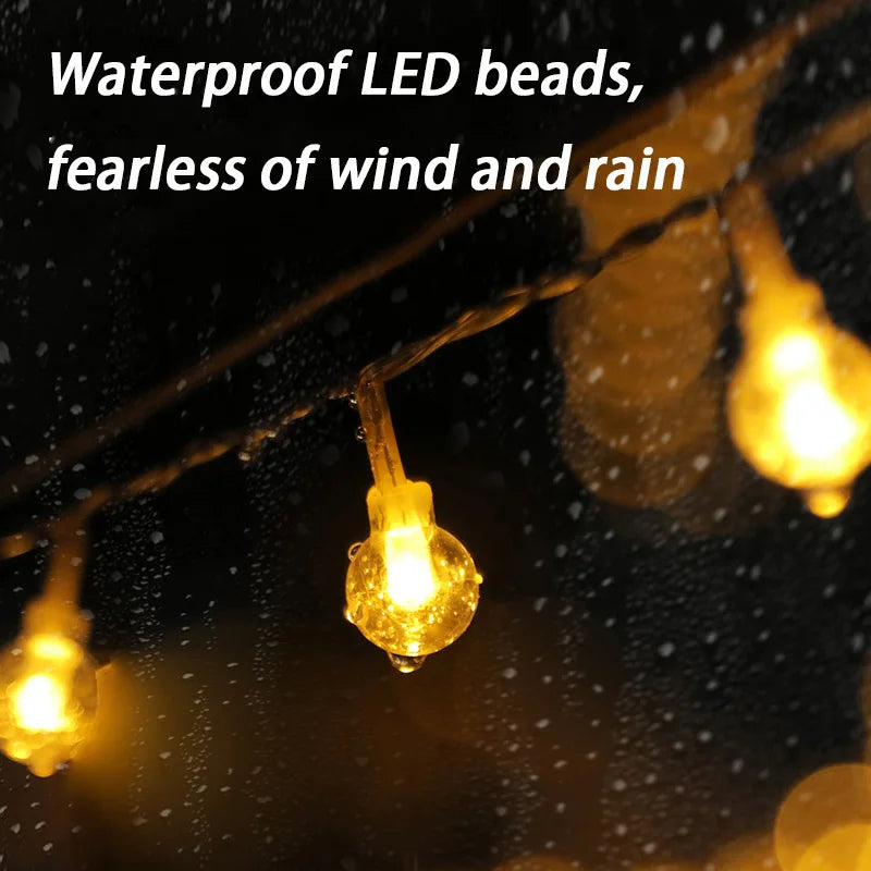 LED Light String – PVC Material, Christmas Decoration, Outdoor Camping Tent Canopy Light, Long Battery Life, Waterproof & Energy