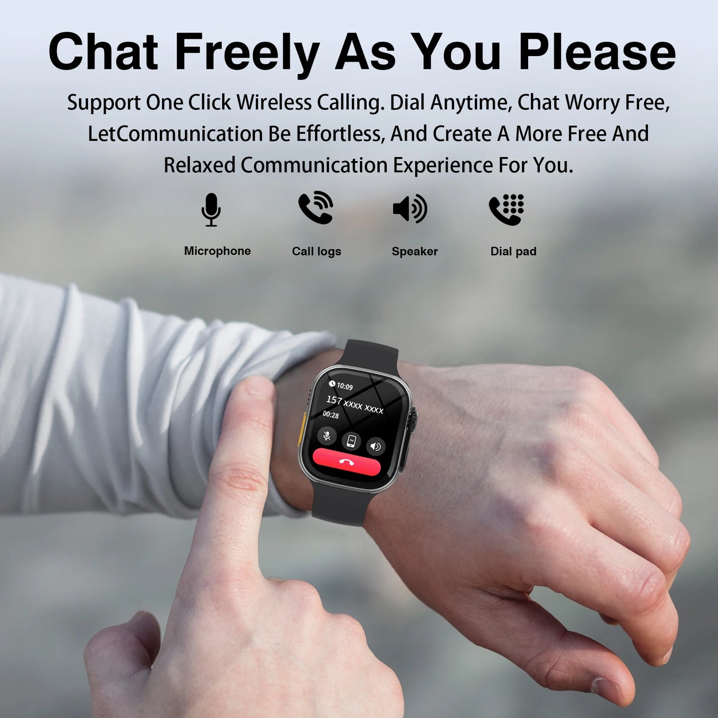 2.01'' Sports Smart Watch Fitness Clock Health Monitor Waterproof Smartwatch Wireless Call Watches for Men Women IOS Xiaomi 2026