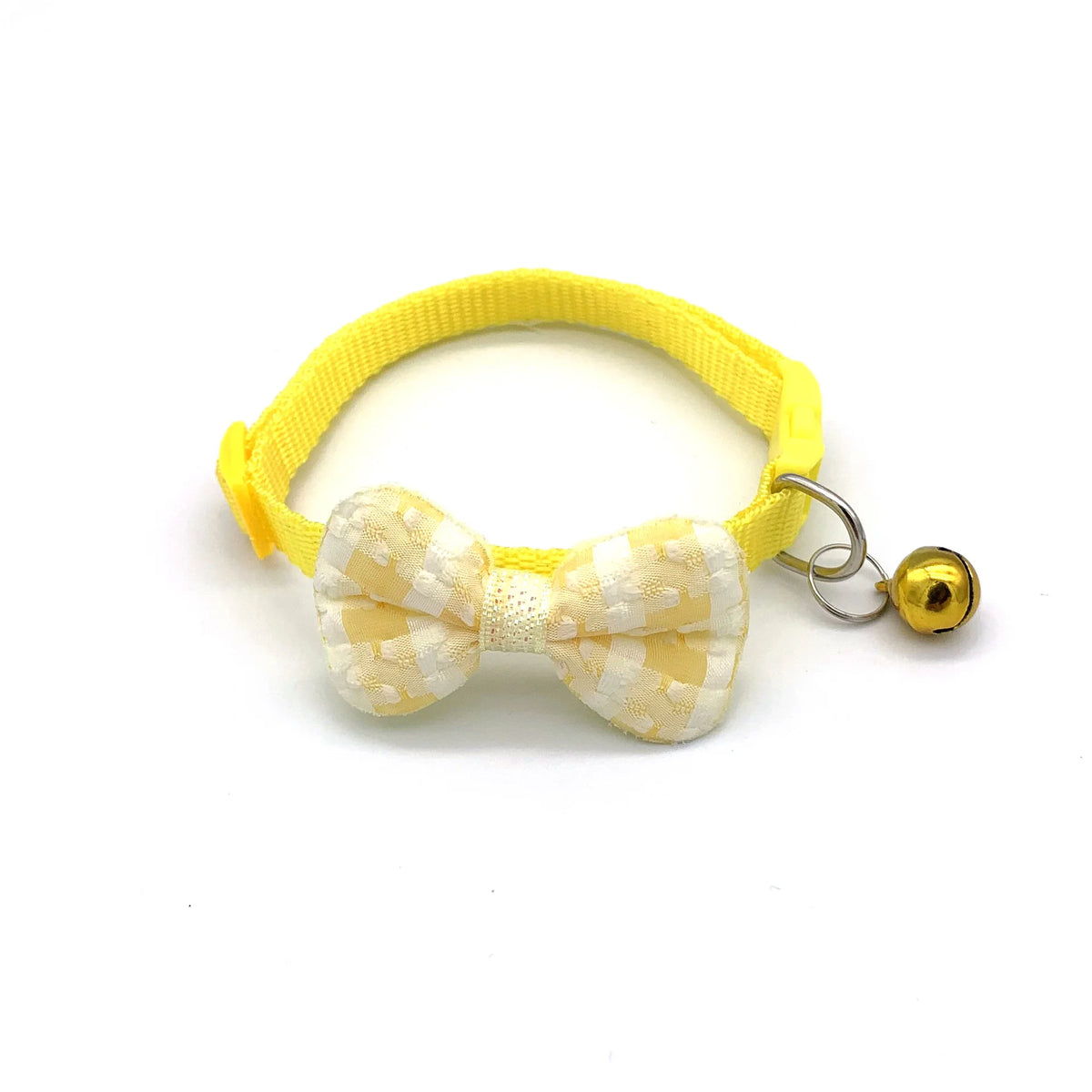 Bow Cat Collar with Bell - Soft Adjustable Kitten Collar – photo 3