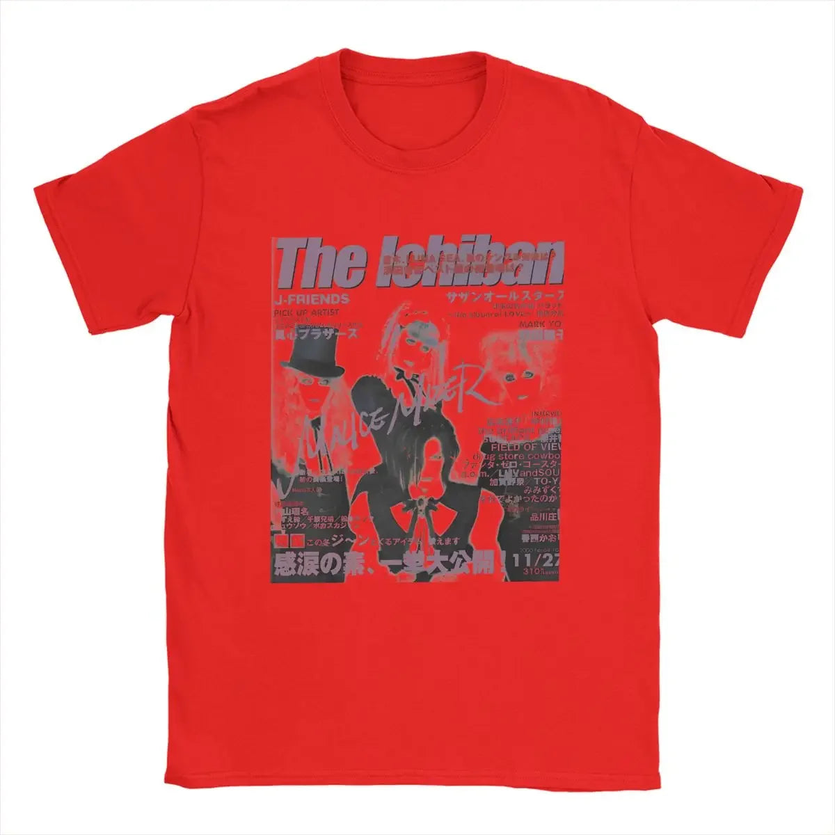 Malice Mizer Band Singer T Shirts Vintage T-Shirts Round Neck Rock Musician Tees Short Sleeve merchandise