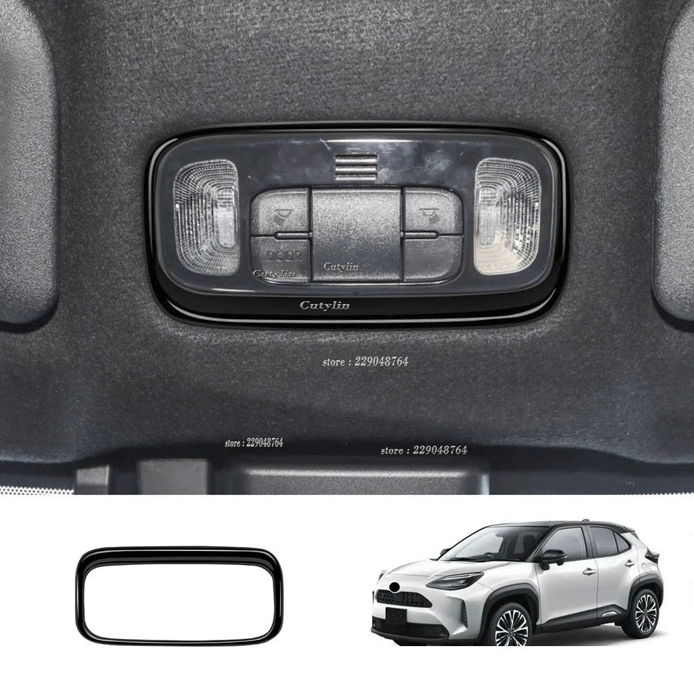 For Toyota Yaris Cross 2020 2021 2022 2023 ABS Black Car Accessories Window Switch Decoration Steering Wheel Frame Cover Trim