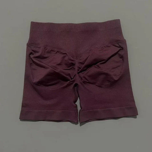Women's Seamless Yoga Shorts Low Waist Scrunch Bum Gym Workout - photo 6