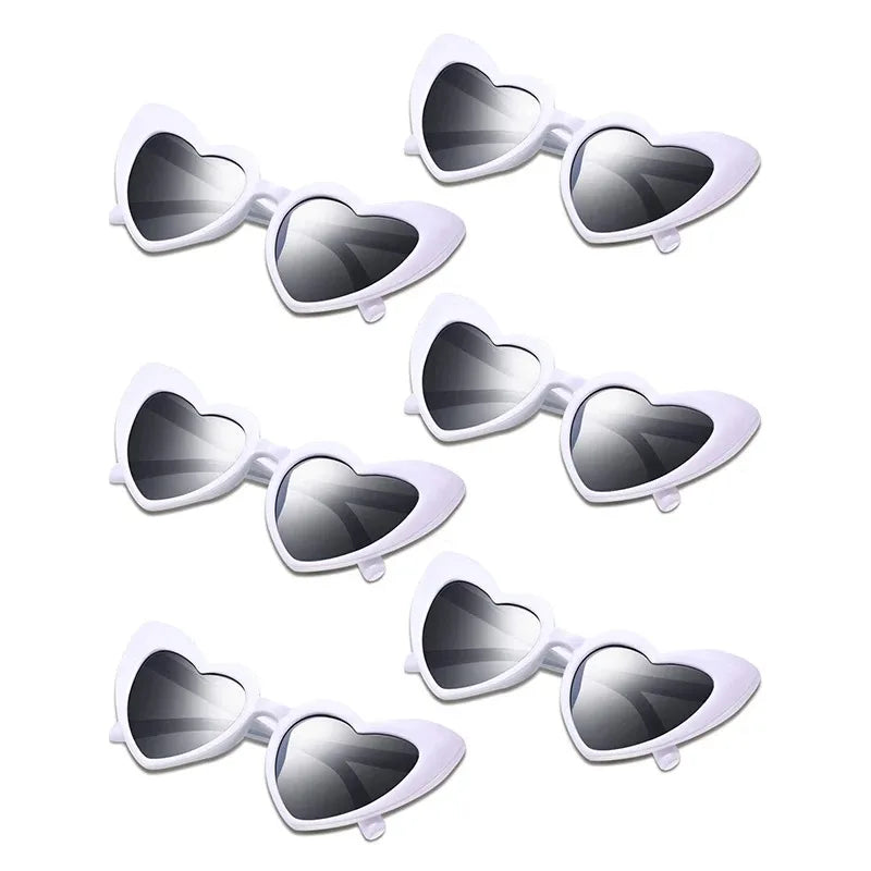 12-60Pcs Wedding Bodas Heart Sunglasses Bachelorette Bachelor Hen Party Glasses Team Bride Bridesmaids Groomsmen Gifts for Guest