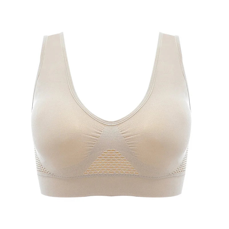 Breathable Women's Tops Hollow Out Bras Gym Running Fitness Yoga Bra Sportswear Padded Push Up Sports Tops Underwear Women Bra