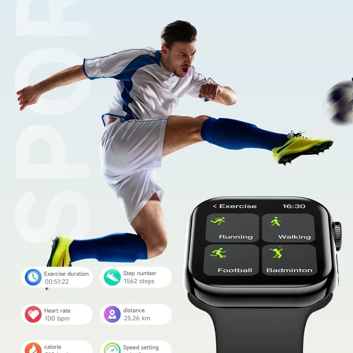 Smart Watch Series 10 – 1.9" OLED HD Screen, GPS, NFC, BT Calling, Wireless Charging, IP68 | iOS & Android | Multiple Strap Options