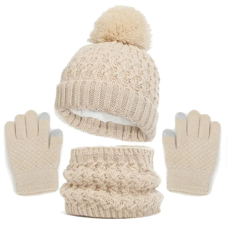 Kids Knit Beanie, Scarf & Gloves - 3 Piece Winter Set - photo 10