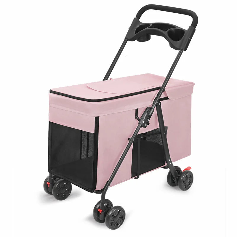 Folding Stroller for Medium & Large Dogs - Travel Pet Cart – photo 8