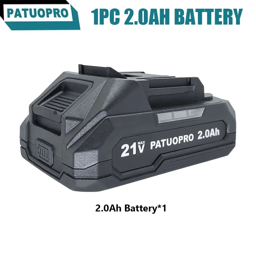 PATUOPRO 18-21V 2.0-6.0Ah Rechargeable Lithium Battery For Makita 18V Cordless Wrench Saw Drill Angle Grinder Blower Screwdriver
