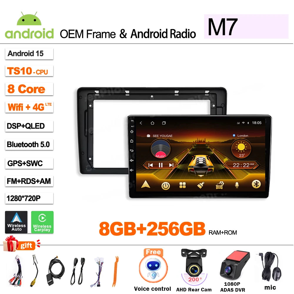 Android 16 for Car Radio Citroen Berlingo B9 Peugeot Partner 2008-2019 Multimedia Video Player 2 din Carplay Touch Screen 8 Core
