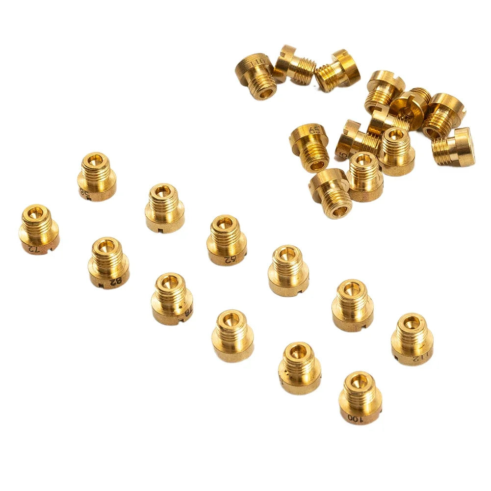 25Pcs Main Jet 55-115 M6 For Dellorto & For Mikuni Carburetors 6mm Main Jets Set Carburetor Injector Nozzle Replacement