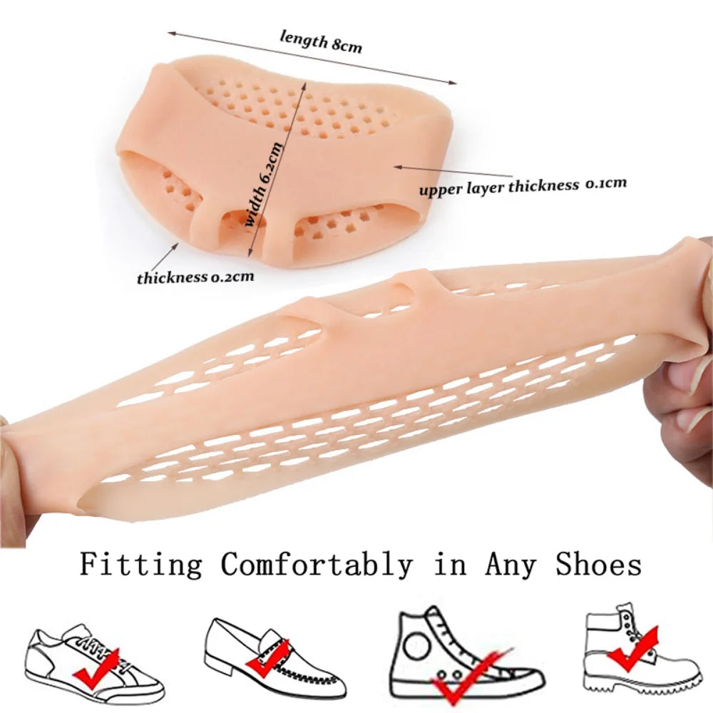 2PCS Silicone Gel Insoles Toe Separator Thumb Valgus Orthopaedic Foot Protector Bunion Adjuster Hallux Guard Feet Care Cushion