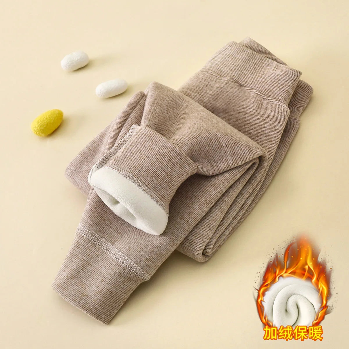 Kids Fleece Thermal Leggings - Thick Warm Inner Pants - photo 8