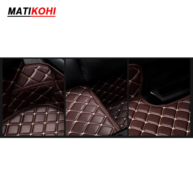 Custom-Fit Leather Car Floor Mats for Ford F-150 2009–2023 (Full Set)