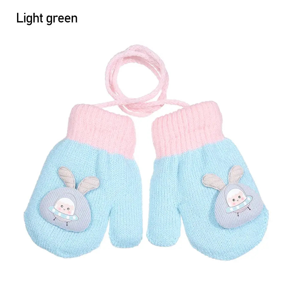 Toddler Rope Knit Mittens - Thick Cute Winter Gloves Ages 1-3 - photo 9