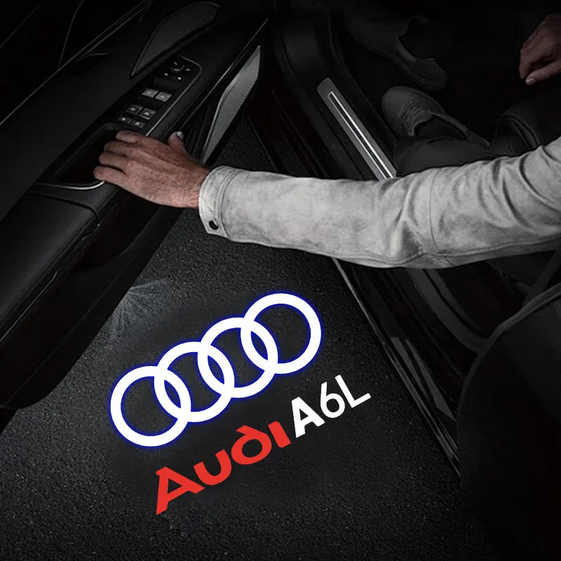 Audi LED Door Welcome Light – Car Door Emblem Lamp for Q3 Q5 Q7 S3 S4 S5 S6 S7 A4 A5 A6 A7 A8
