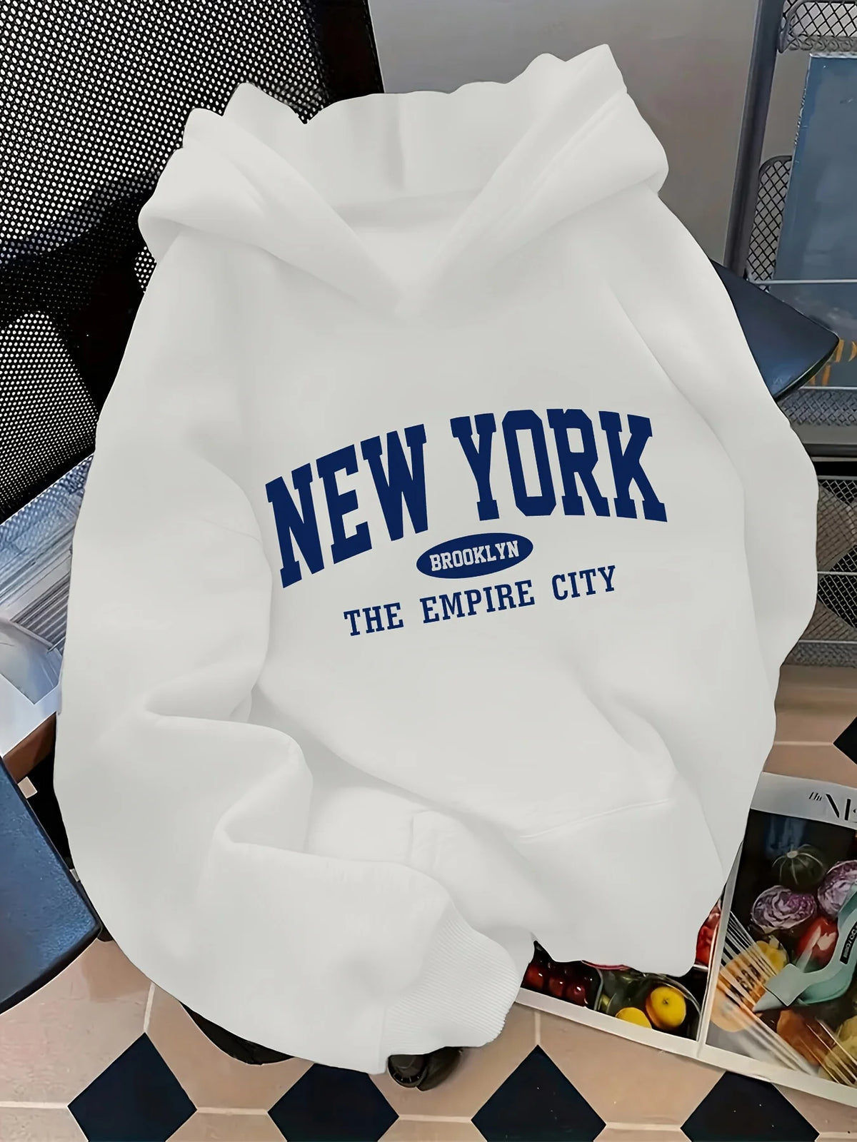 Women's Letter Print Hoodie with Pockets